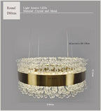 Modern Crystal Chandelier Pendant Lights LED Luxury Living Room Kitchen Island