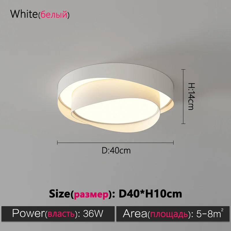 Modern Nordic Ceiling Light LED Bedroom Lamp Indoor Lighting