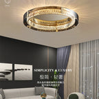 Nordic LED Crystal Glass Ceiling Light - Modern Living Room Dining Room Bedroom