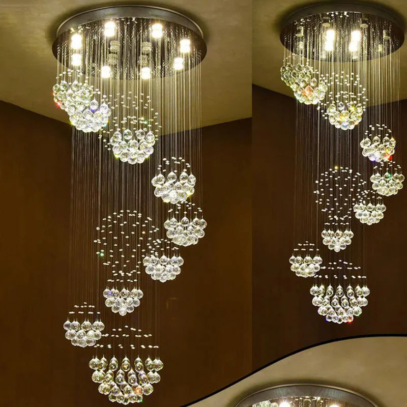 Modern Crystal Chandelier LED Light Fixture