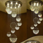 Crystal Chandelier: Modern Stage LED Lightuxtap, Clear Crystal Lighting Fixtures
