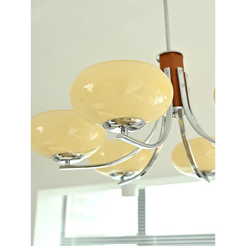 Glass Chandelier: Bauhaus Art for Living Room, Bedroom, Study, Hall, Restaurant