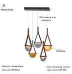 Modern Gray Amber Clear Glass Pendant Lamp for Bedroom Living Room