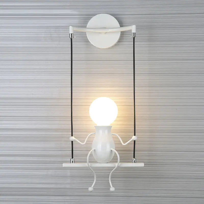 Little Man LED Wall Light: Modern, Simple, Creative Design for Children's Bedroom