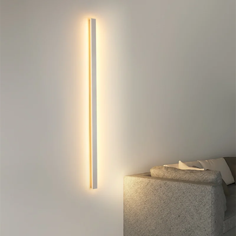 LED White Wall Lamp: Modern Minimalist Design for Bedroom, Living Room, and TV Background.