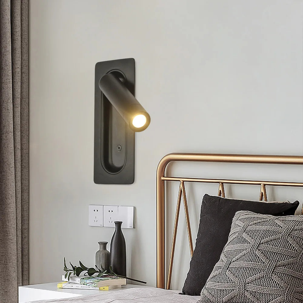 LED Bedside Wall Lamp for Modern Hotels and Guest Rooms
