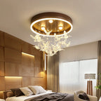 Minimalist LED Crystal Chandeliers for Bedroom Dining Study Living Children, Warm & Romantic