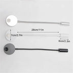 USB Wall Lamp LED Reading Light 3W 3000K 4000K 6000K Black Silver White