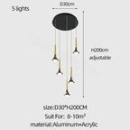 Modern Fashion Long-Line Chandelier for Living & Dining Rooms