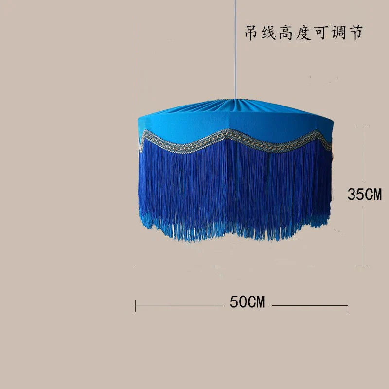 BeauVamp Tassel Pendant Light: French Vintage Boho Lampshade for Living Room, Bedroom, Dining Room