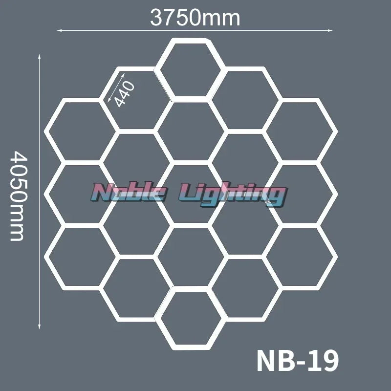 Honeycomb Hexagon LED Ceiling Light for Hair Salon & Auto Detailing