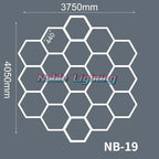 Hexagon LED Ceiling Light for Barbershop and Garage Hair Salon