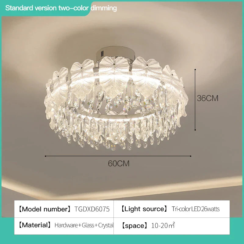 Postmodern Crystal Ceiling Light: Elegant European Style LED Nordic Room Lamp