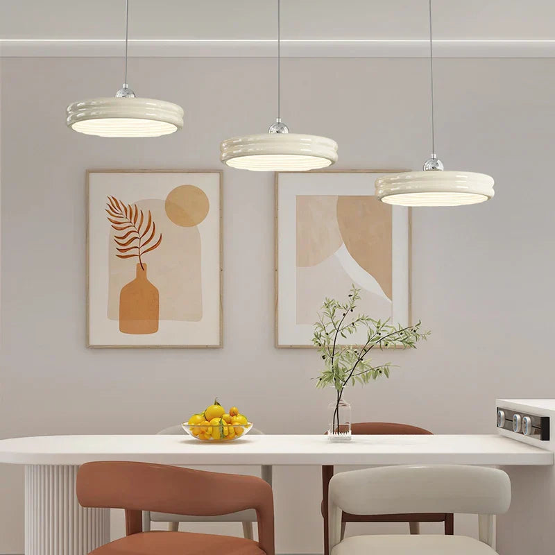Circular Modern Chandelier Pendant Light Dimmable Indoor Lamp for Dining & Kitchen Island