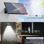 Solar Motion Sensor Flood Lights - Waterproof Outdoor LEDs, 3 Modes