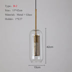 Mesh Pendant Light: Nordic Design Sliver Bronze Transparent Lampshade for Kitchen and Dining