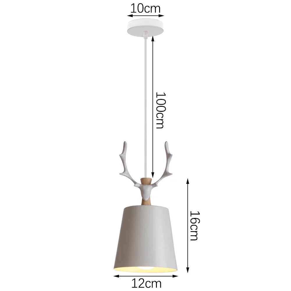 White Industrial LED E27 Pendant Light for Modern Home Kitchen Decor