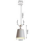 White Industrial LED E27 Pendant Light for Modern Home Kitchen Decor