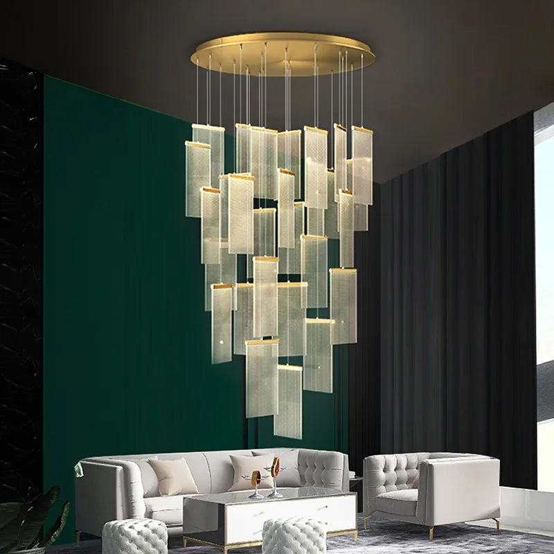 Luxury Large Chandelier for Living Room, Villa, and Restaurant - Modern Duplex Design