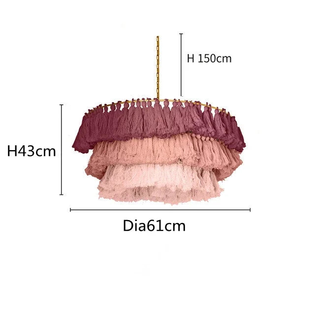 Bohemian Vintage Fela Tassel Handwoven Chandelier LED Home Decoration Light