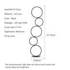 Modern Five-Ring LED Floor Lamp for Living Room and Bedroom