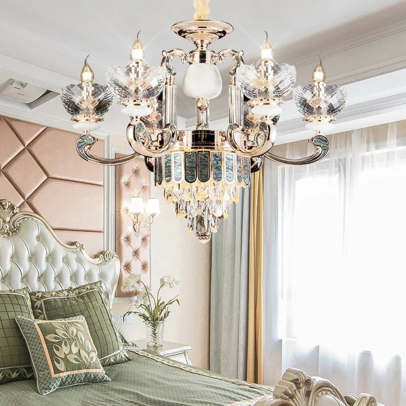 Crystal Dining Room Chandelier: Elegant European Style Living Room Lamp, Bedroom Decor