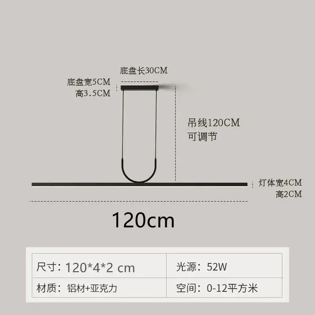 Modern LED Ceiling Chandelier, Dimmable, Dining Room Kitchen Home Decor Lighting