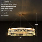 2024 Modern Crystal LED Chandelier for Living & Dining Room Decor