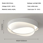 Modern White LED Ceiling Light - Nordic Minimalism Luminarias for Bedroom