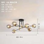 Glass Ball LED Chandelier Ceiling Light for Living Room and Kitchen