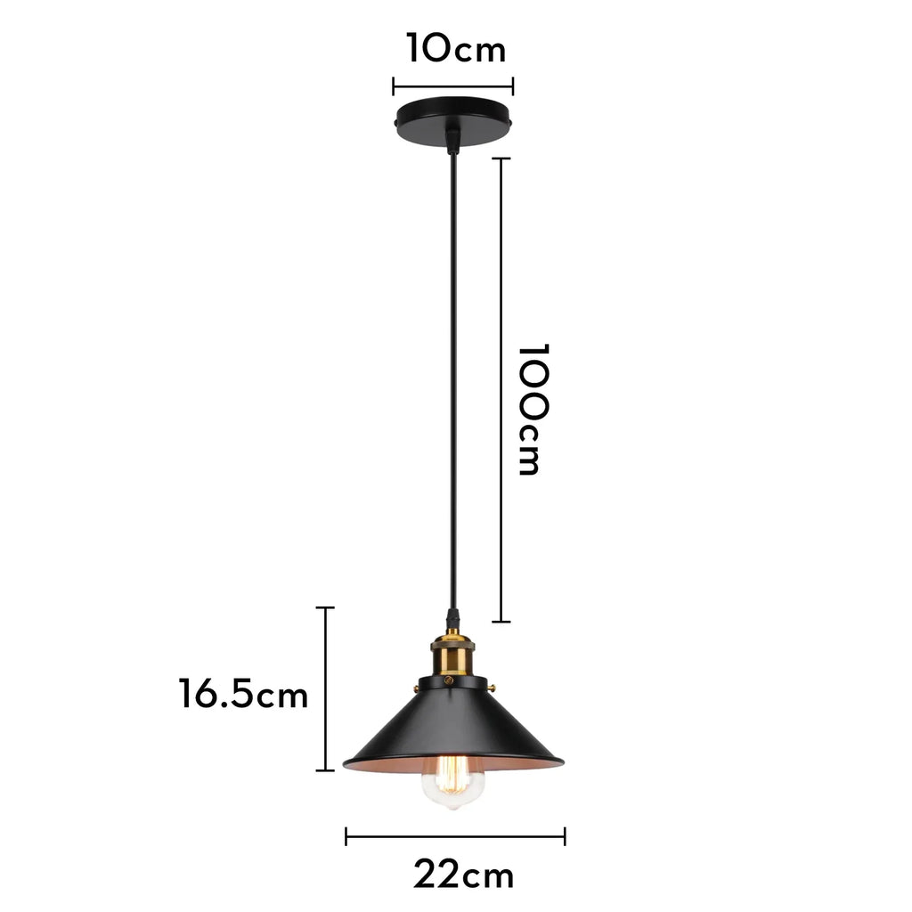 Retro Industrial Pendant Ceiling Lamp E27 LED Chandelier Loft Light for Home Living Room