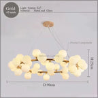 LED Glass Chandelier Pendant Lamp for Living Room Dining Room Lighting