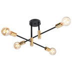 Nordic Minimalist LED Ceiling Chandelier Black Gold for Living Rooms Bedrooms