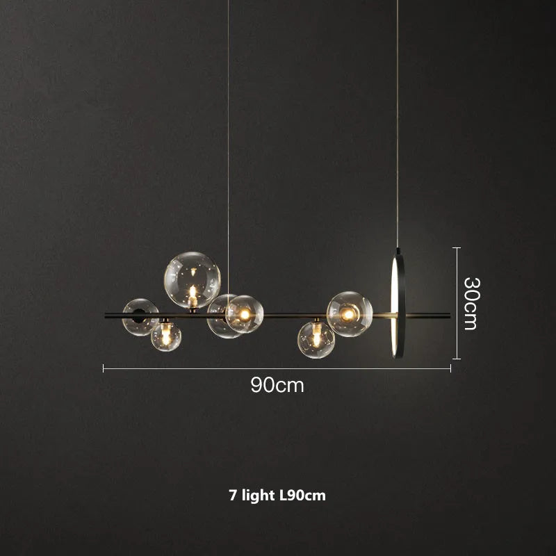 Glass Ball G9 LED Chandelier: Modern Minimalist Nordic Design