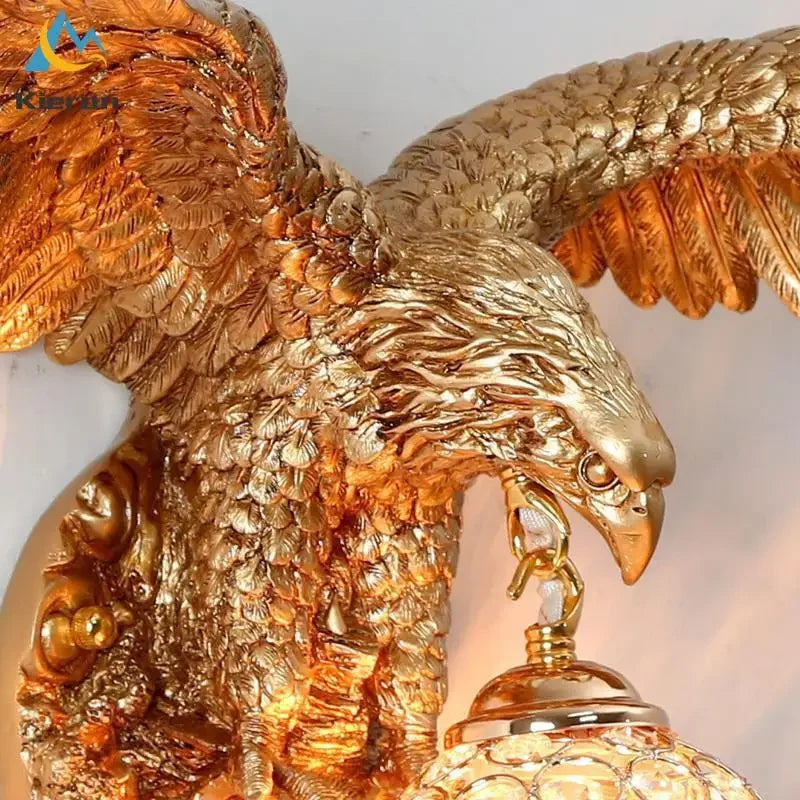 Eagle Crystal LED Wall Lamp for Nordic Modern Style Bedrooms & Living Rooms