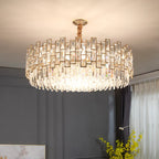Crystal Chandelier: Postmodern Light Luxury for Living Room, Bedroom, Kitchen.