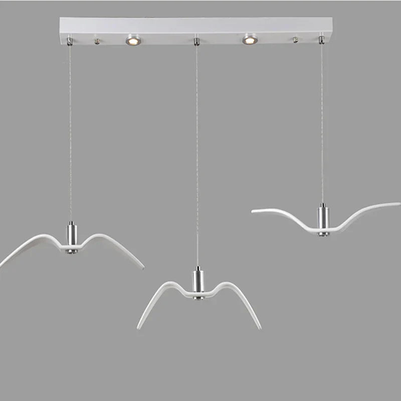 Seagull Pendant Lamp - Resin Silhouette Night Birds Sky Freedom Theme
