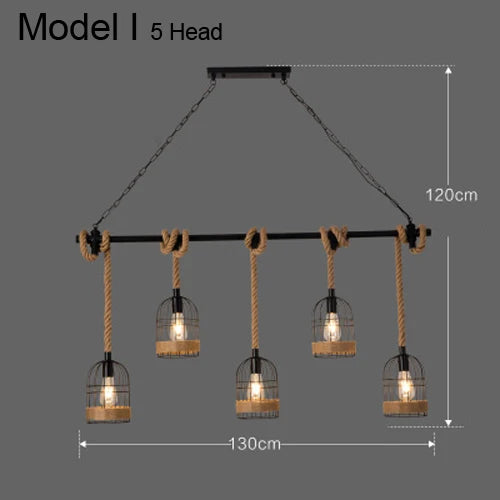 Industrial Rustic Pendant Lights Indoor Lamp for Living Dining Room Home Décor