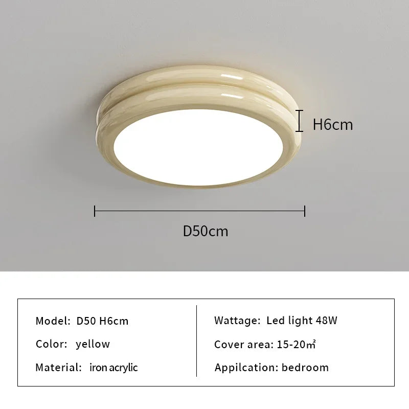 Modern Minimalist LED Round Ceiling Light for Bedroom Indoor Decor