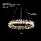 Crystal Pendant Chandelier: Designer LED Lighting for Living Room, Dining Room, Bedroom