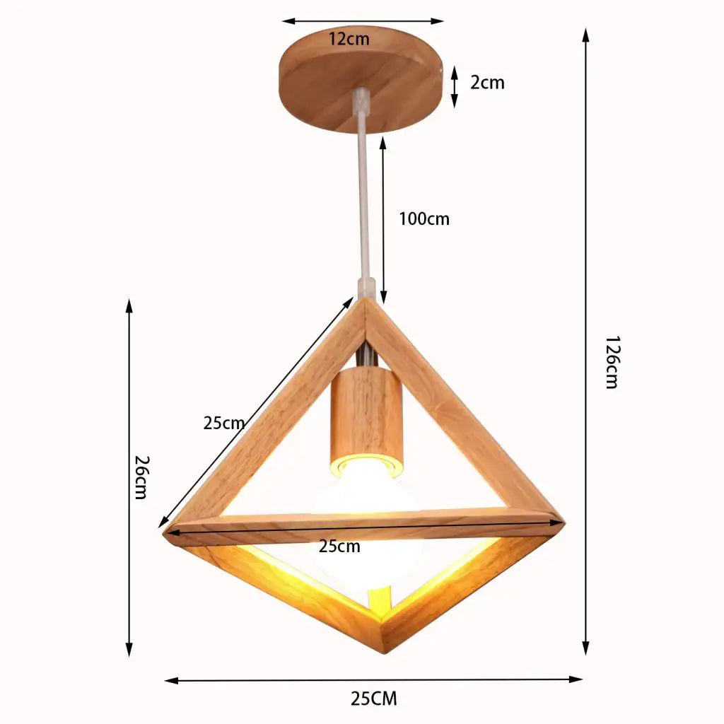 Wood Pendant Lights for Dining Room Kitchen LED Lighting
