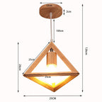 Wood Pendant Lights for Dining Room Kitchen LED Lighting