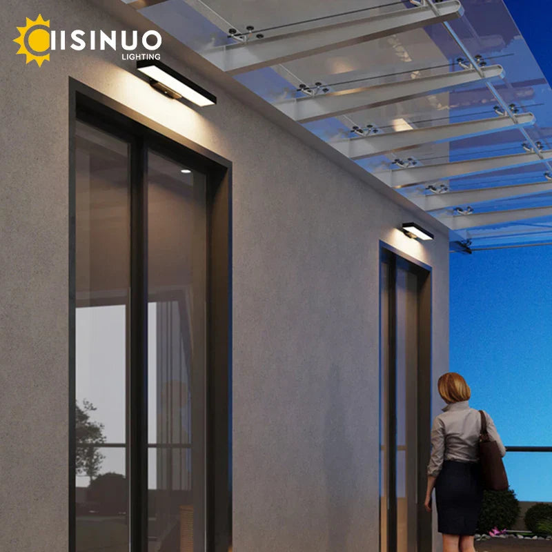 Dusk Dawn Motion Sensor Outdoor Wall Light Modern Sconces for House Garage Balcony