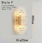 Gold Crystal Bracket Light: Stylish Lighting Fixtures for Home Wall Decor