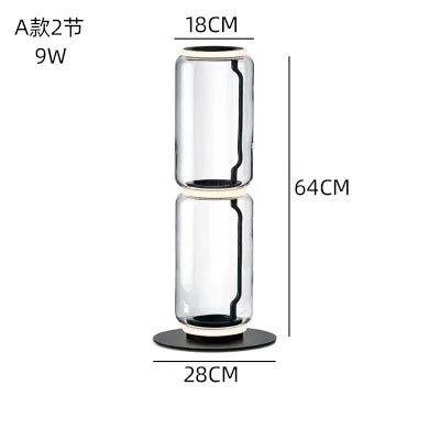 Noctambule Glass Floor Lamp: Italian Design, Bright Stand Lighting for Living Room