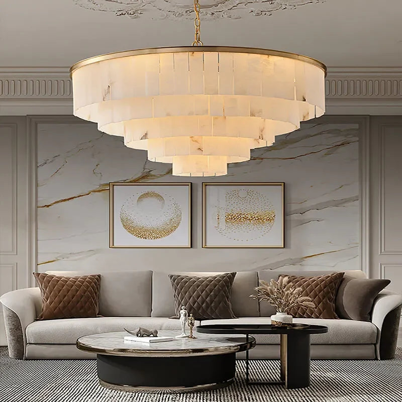 Marble Chandelier: Luxury Living Room Pendant Light Fixture.getOwnProperty
