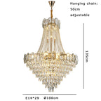 Luxury Crystal Chandelier LED Light Living Room Suspension Luminaire