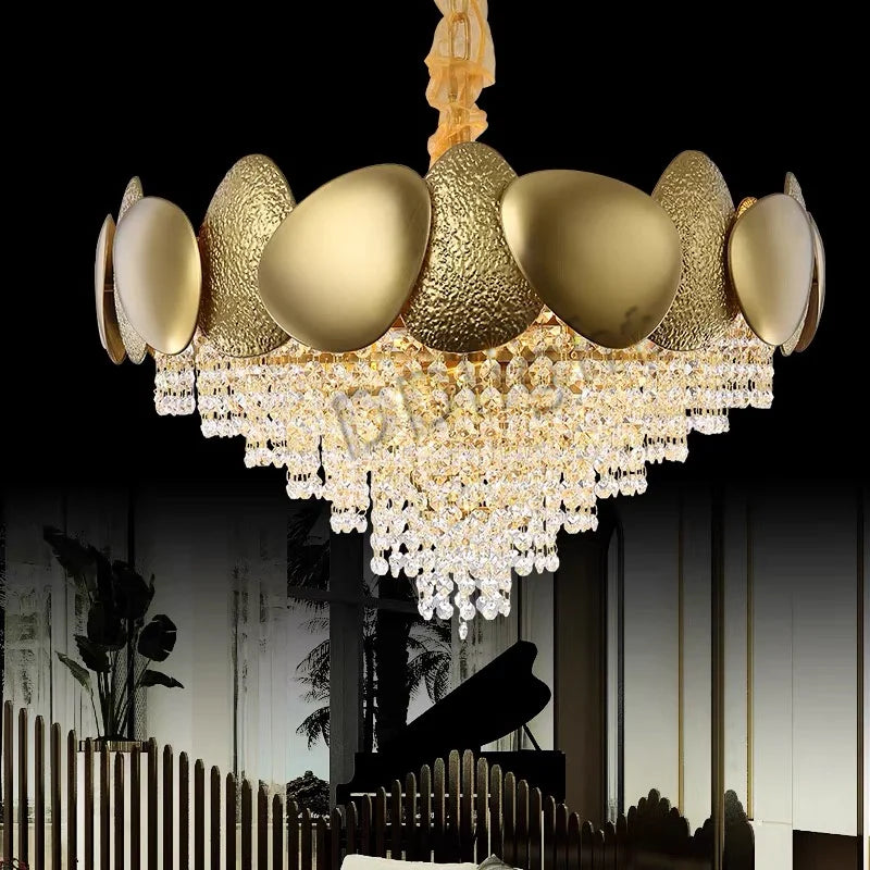 Crystal Tassles Pendant Light 2024 | Modern Luxury Chandelier for Living Room