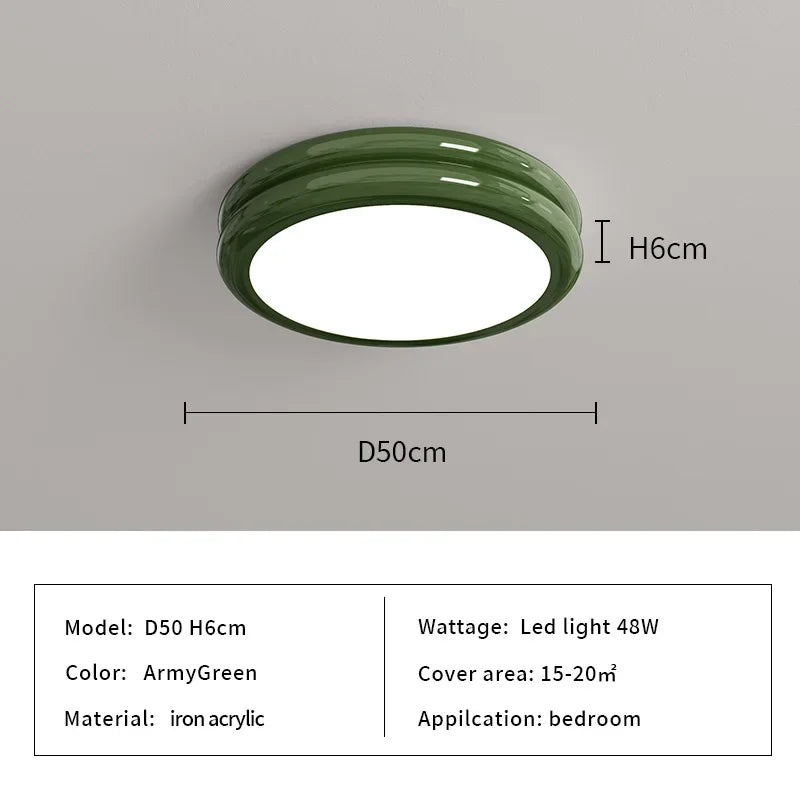 Modern Minimalist LED Round Ceiling Light for Bedroom Indoor Decor