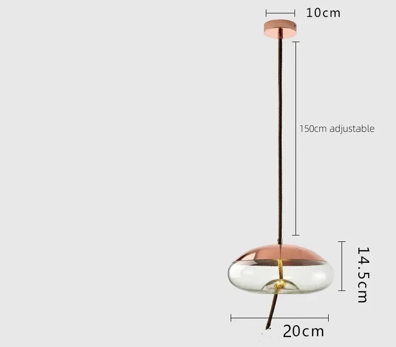 Glass LED Chandeliers for Living Room Bedroom Kitchen Pendant Lamp